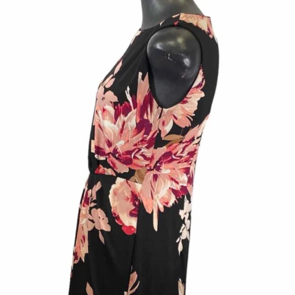 White House Black Market Black/Pink Floral Dress - Picture 5 of 8